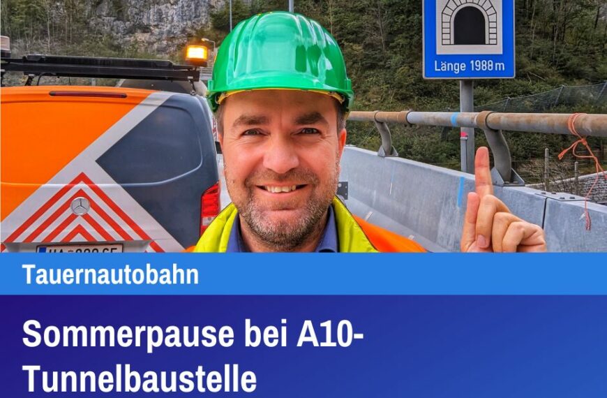 Sommerpause bei A10-Tunnelbaustelle