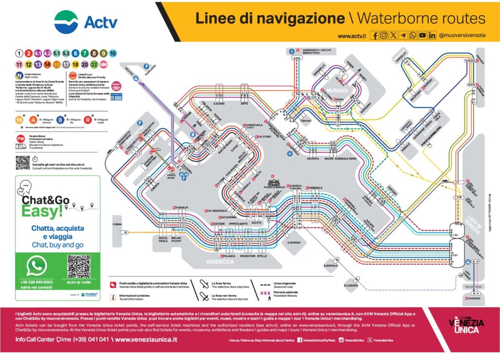 Route plan Venice 2025 - ACTV